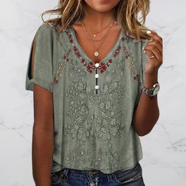 Tannengrün Kurzarmshirt