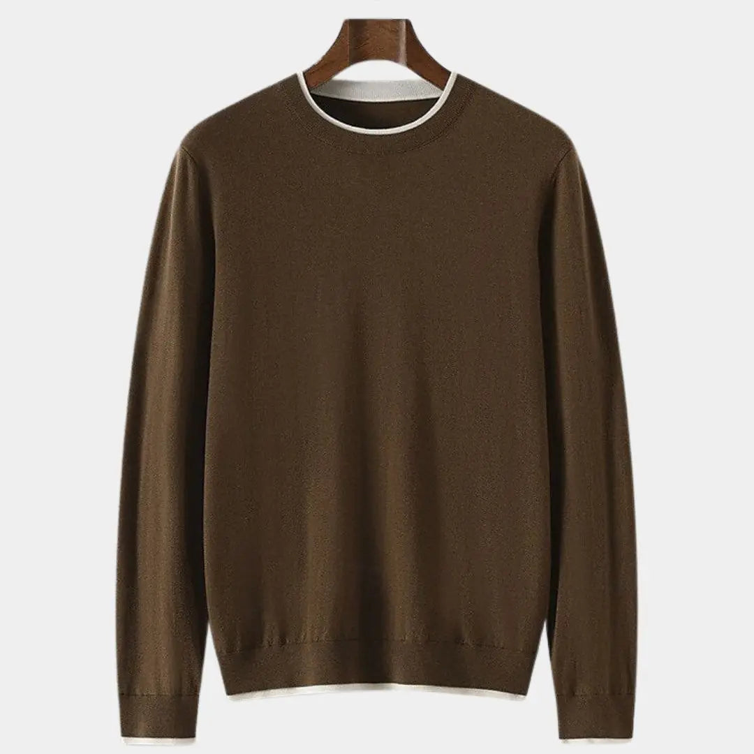 100% Merinowolle Rundhalsausschnitt 2 in 1