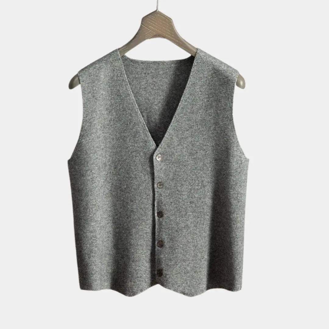 Cardigan-Weste aus Wolle