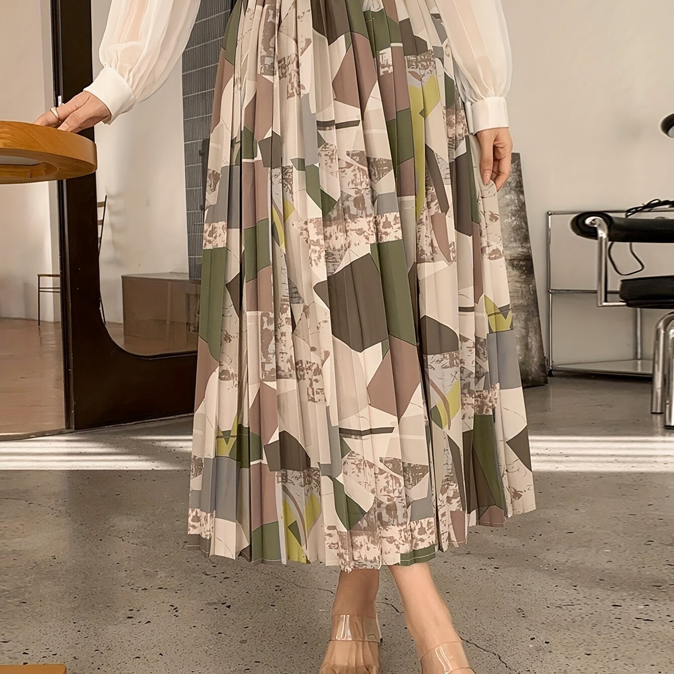 Faltenakzent Damen Rock