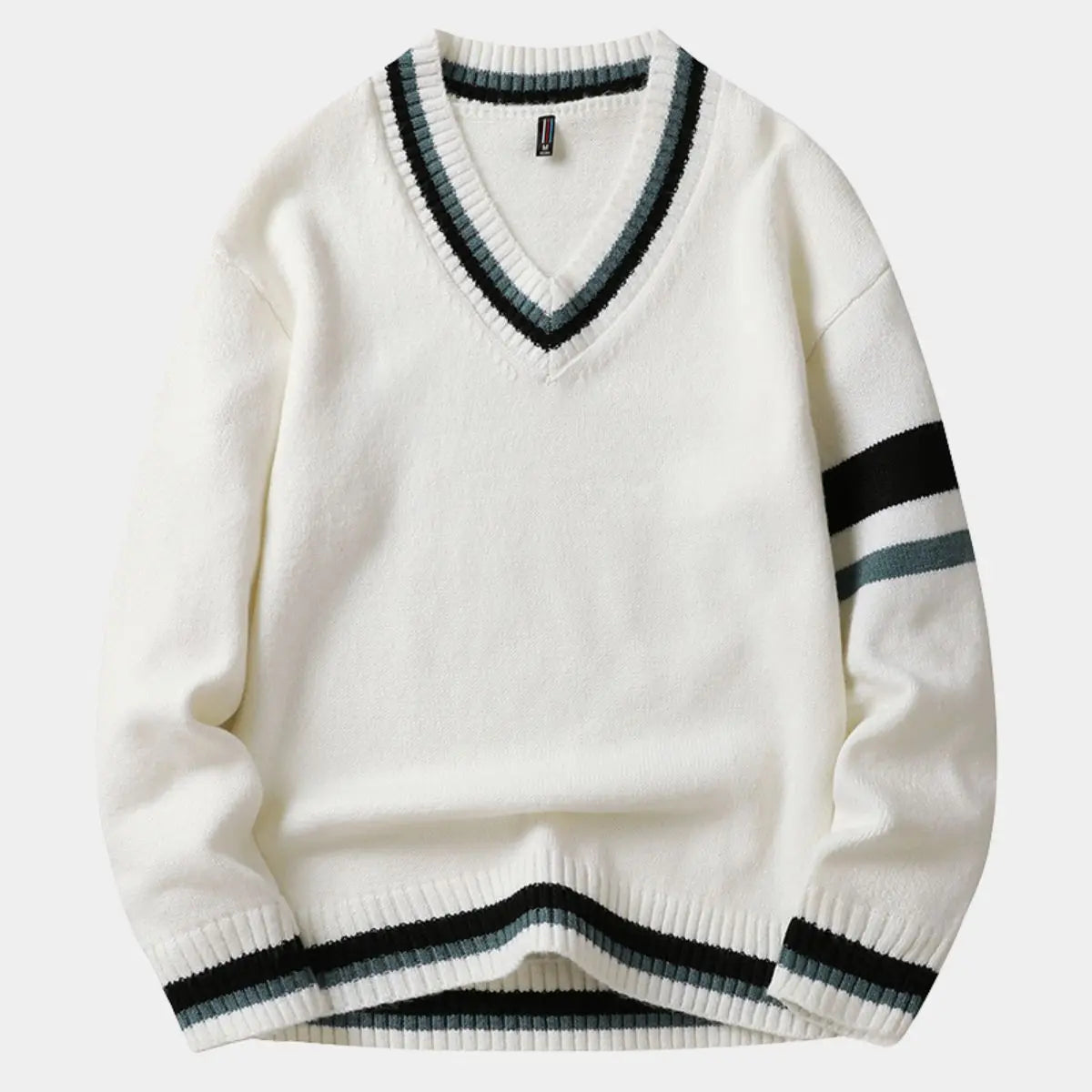 Klassischer Pullover mit V-Ausschnitt