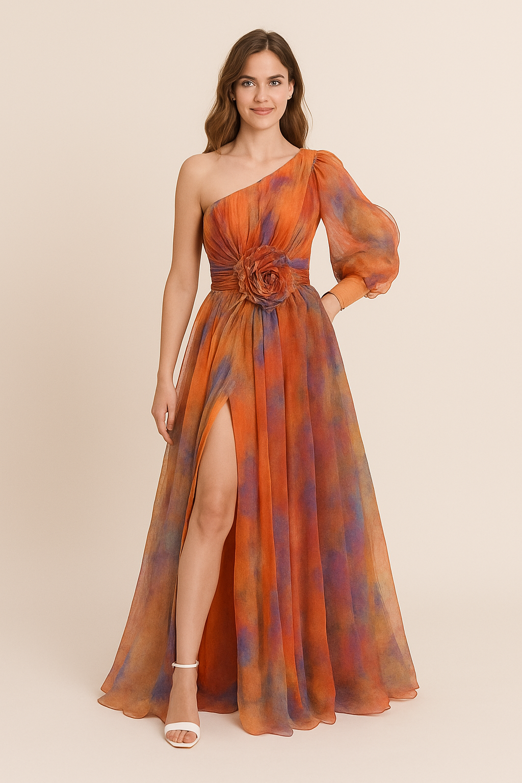 HERBERGER | luftig-leichtes Kleid mit One‑Shoulder‑Schnitt