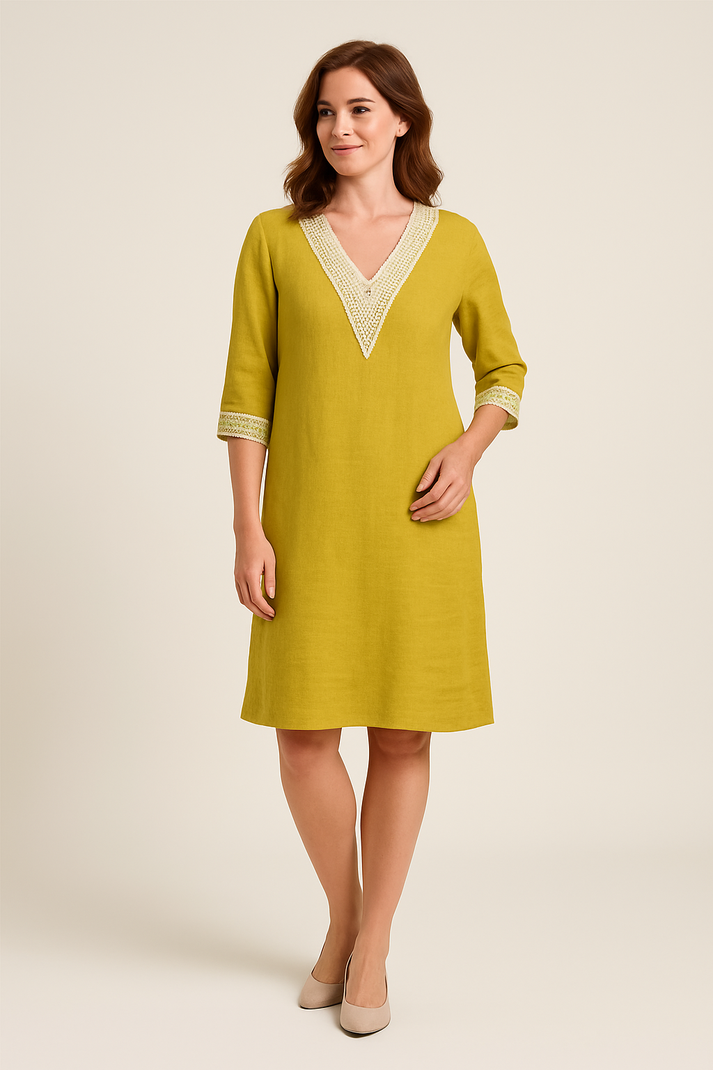 HERBERGER | Atmungsaktives Damen Kleid aus Leinenmix luftig & leicht