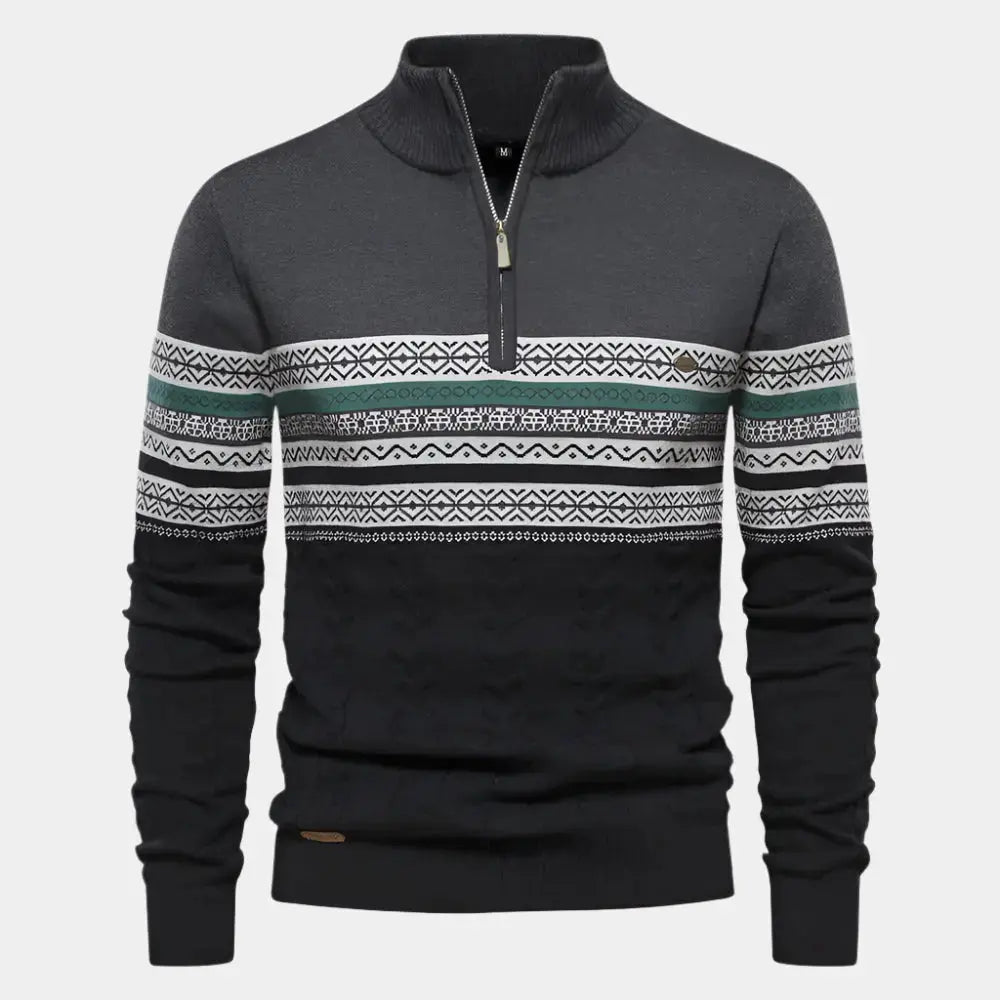 Strickpullover mit Reissverschluss