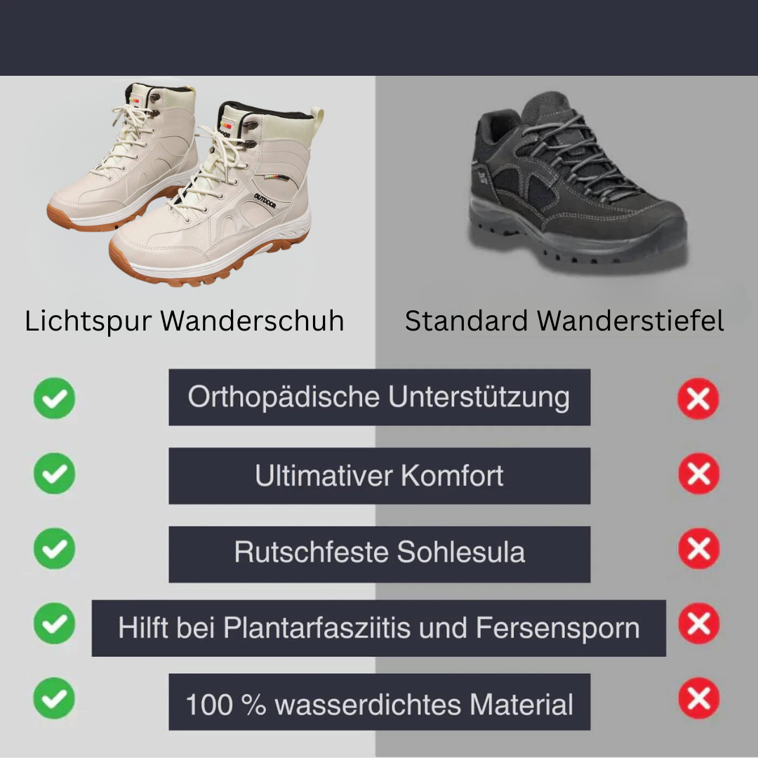 Lichtspur Wanderschuh