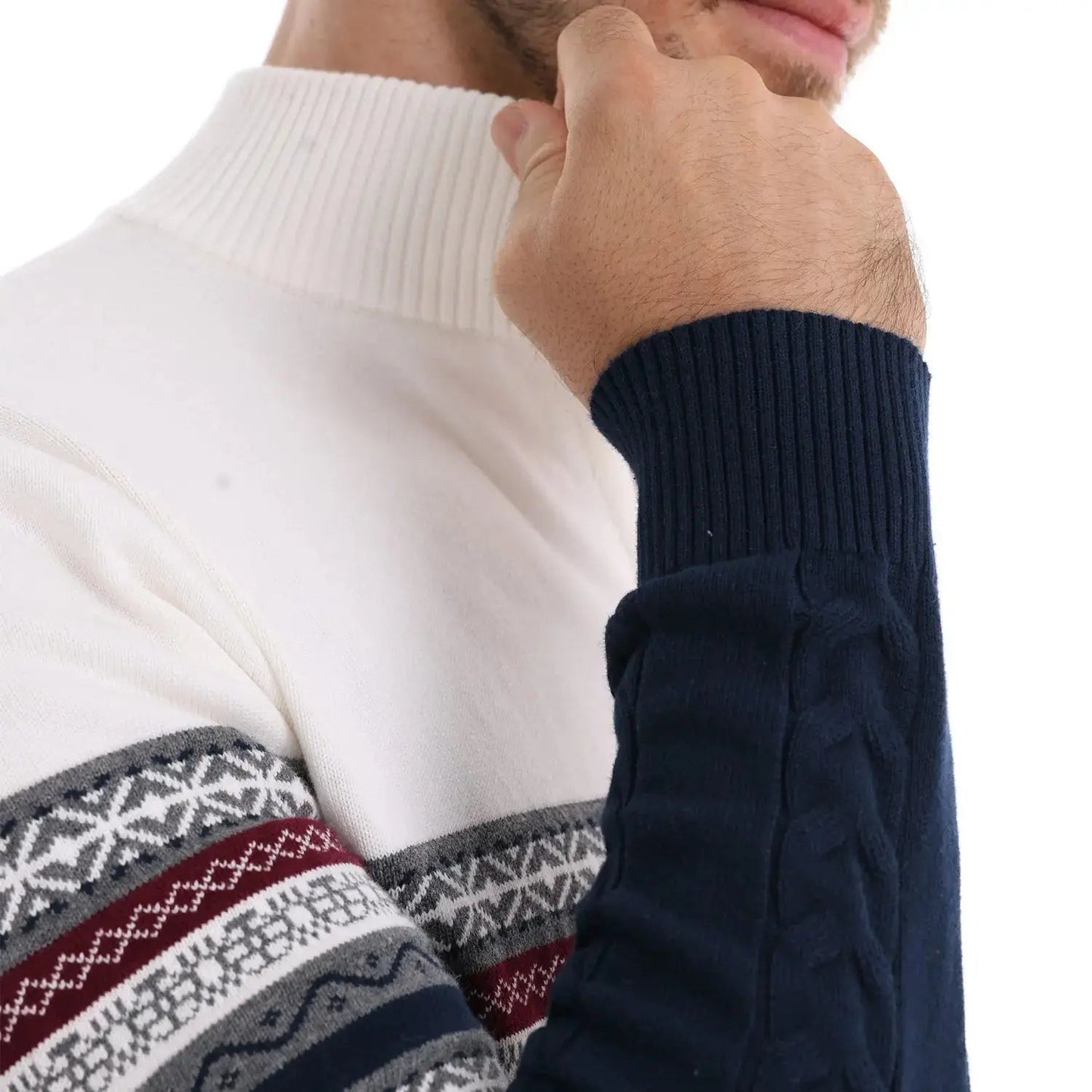 Strickpullover mit Reissverschluss