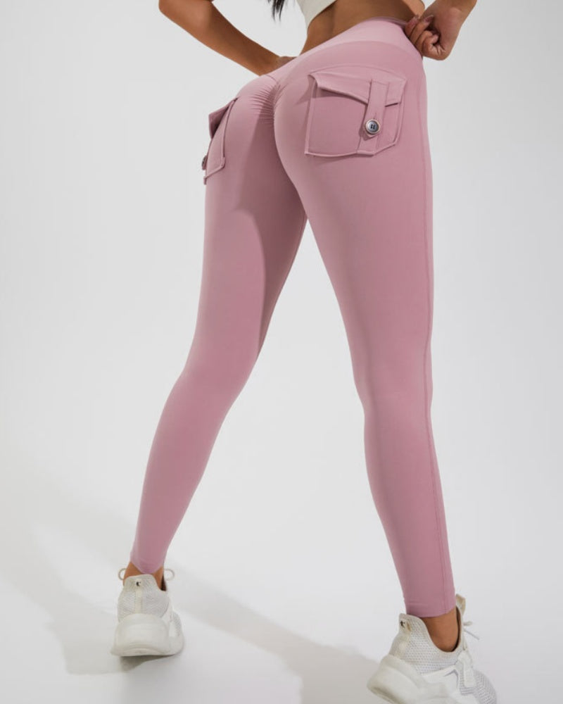 Fitness Leggings mit Cargo Taschen