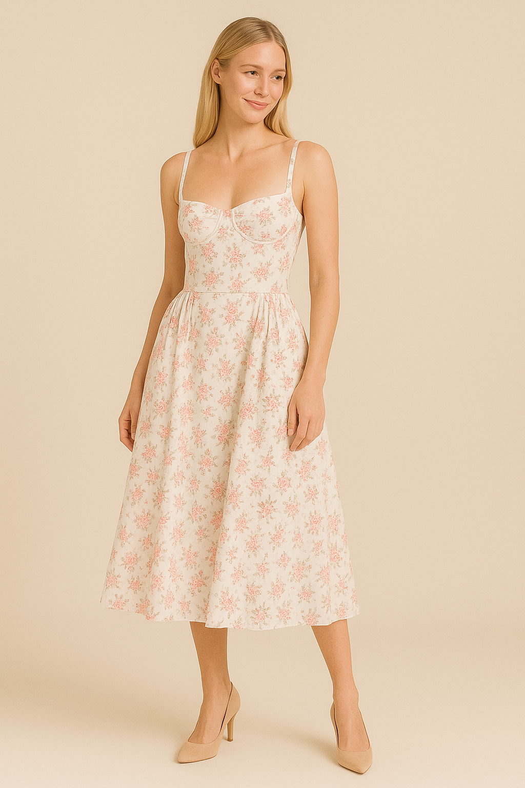 HERBERGER | Damen Sommerkleid mit V-Ausschnitt luftig-leicht