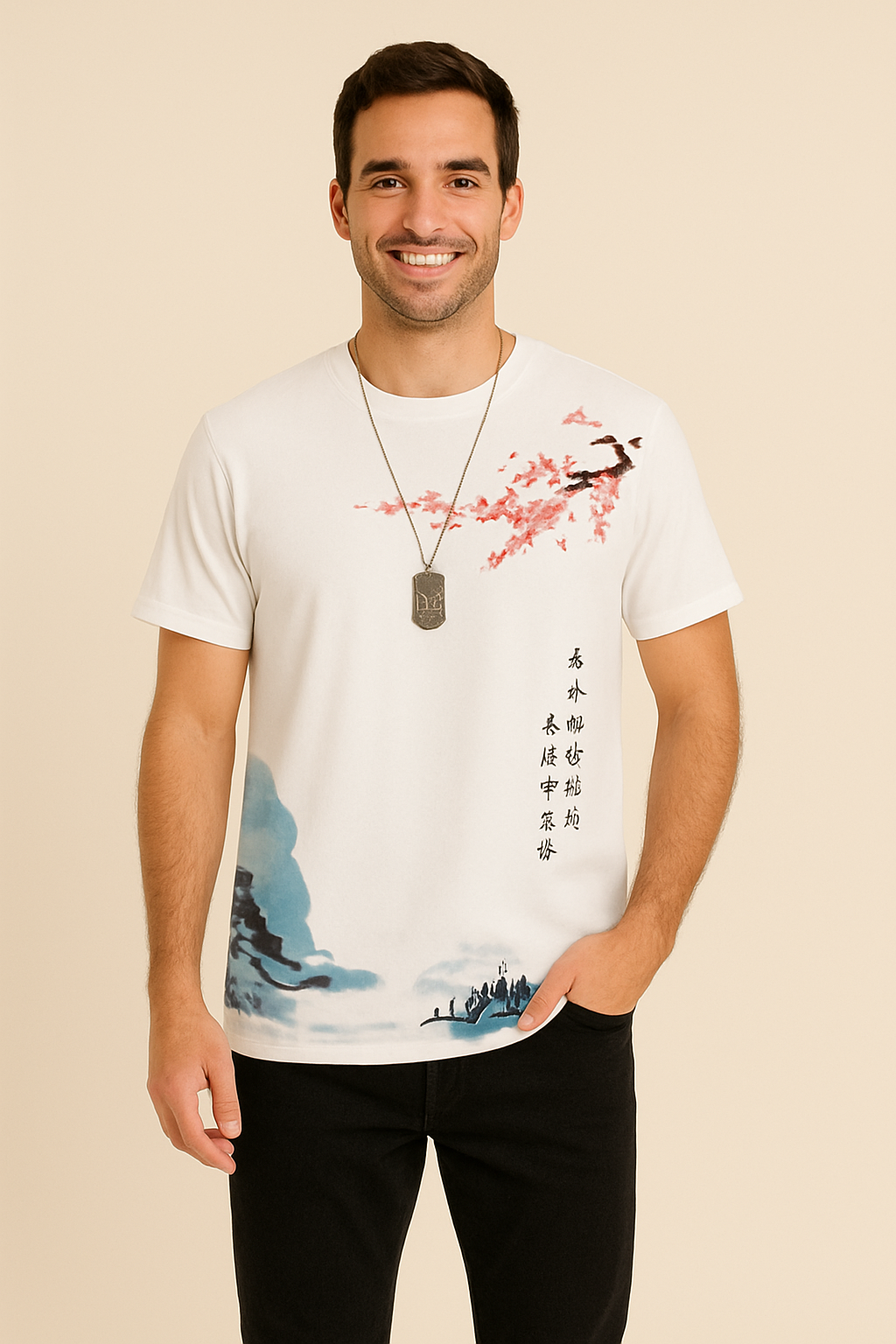 HERBERGER | Herren T-Shirt mit Blumenprint für Urlaub & Sommer