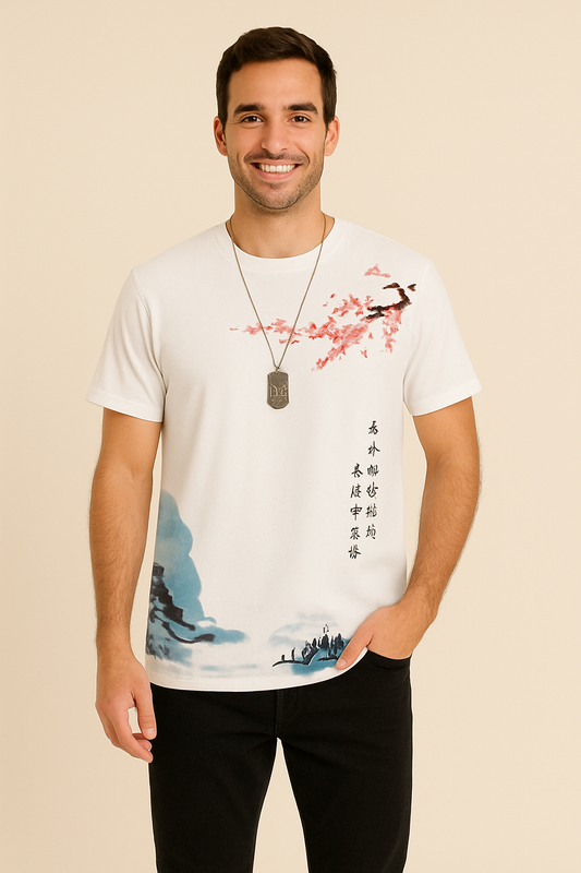 HERBERGER | Herren T-Shirt mit Blumenprint für Urlaub & Sommer