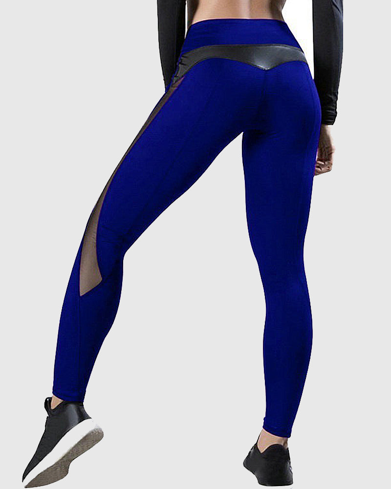 Yoga leggings mit Mesh Nähten