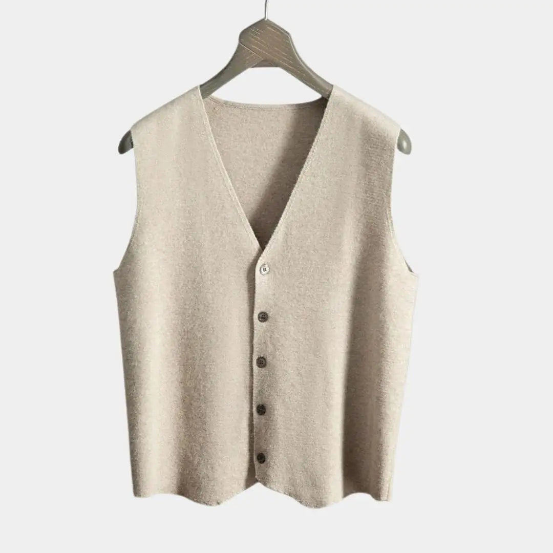 Cardigan-Weste aus Wolle