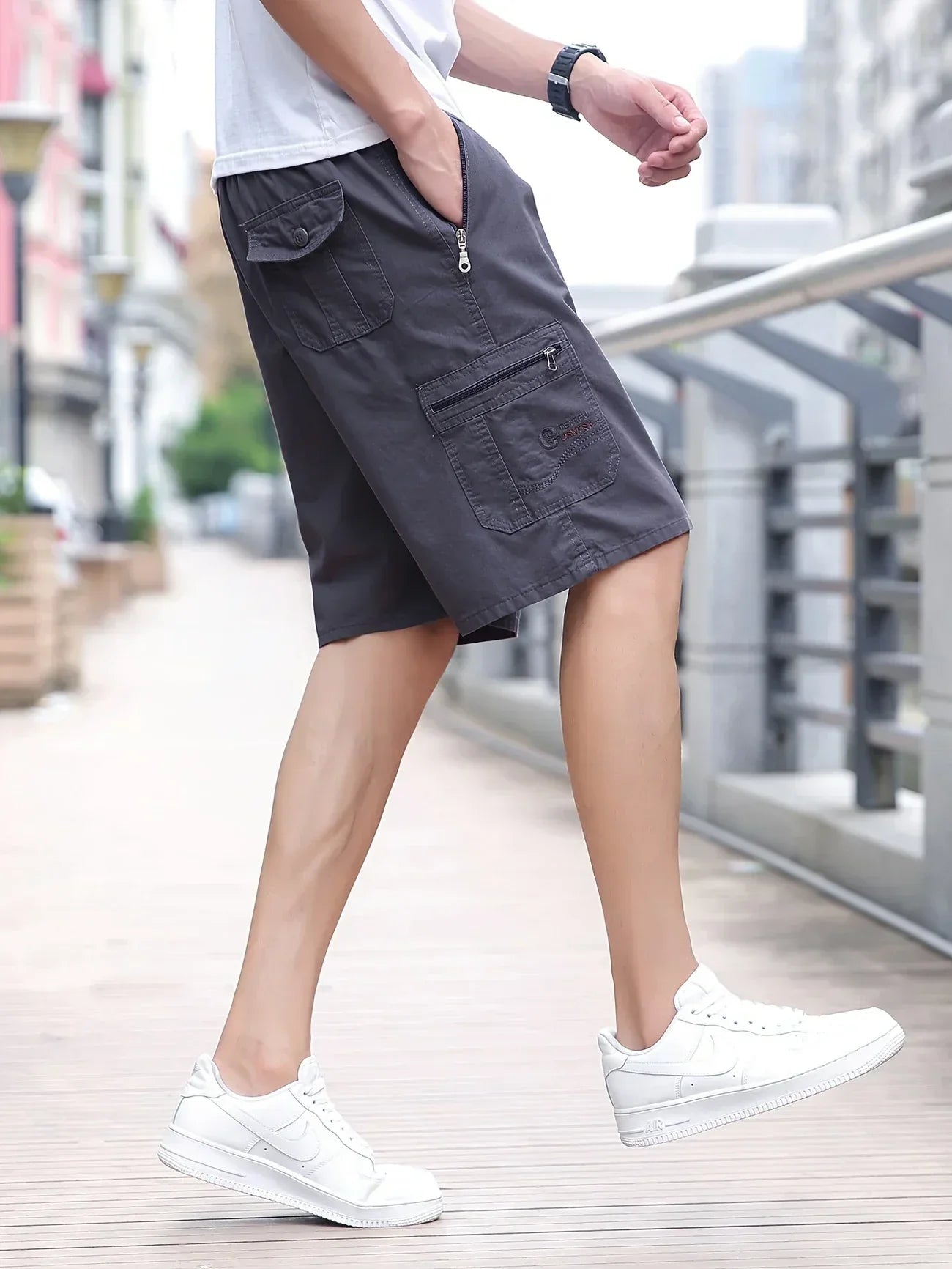 Fedde Leichte Cargo Shorts Mit Tasche