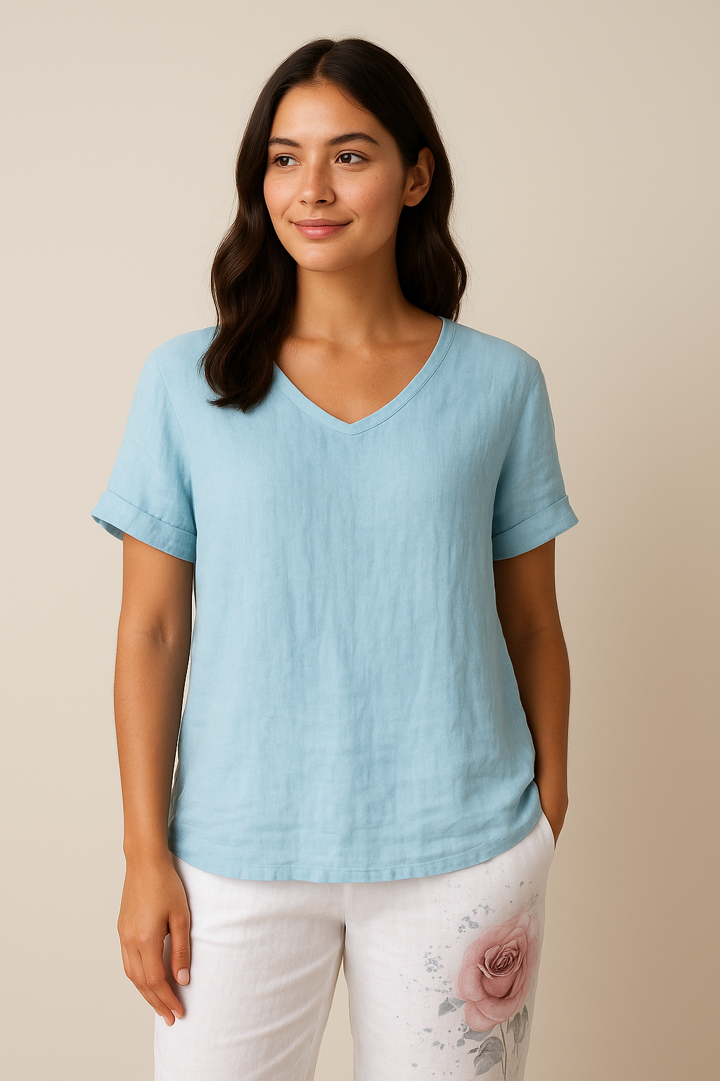 HERBERGER | Jeanny Bluse aus Baumwoll-Leinen für Alltag & Freizeit