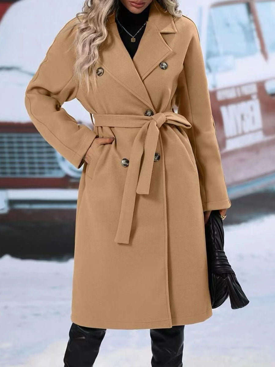 Zweireihiger Trenchcoat mit Revers