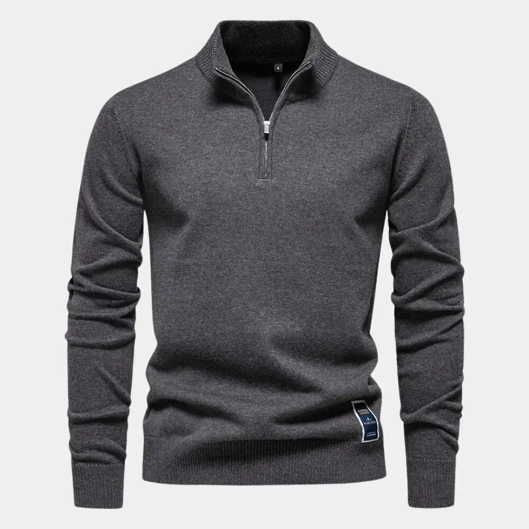 Essential Pullover mit Viertel-Reissverschluss