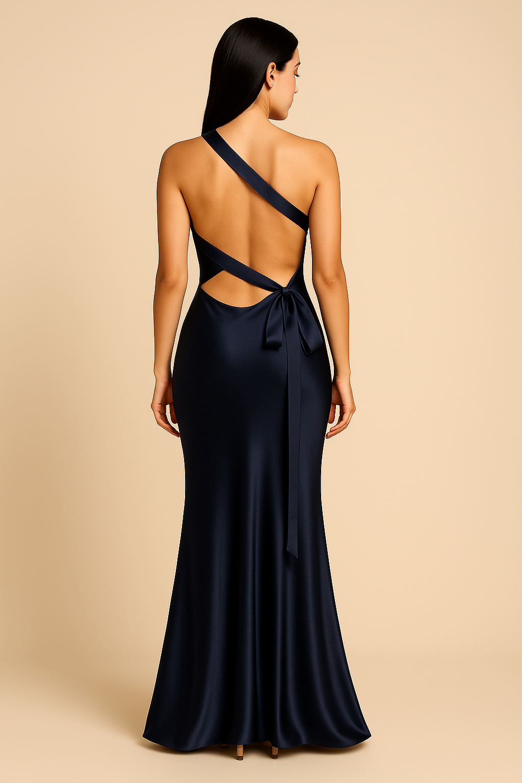 HERBERGER | Festliches Rückenfreies Damen Satinkleid luftig & leicht