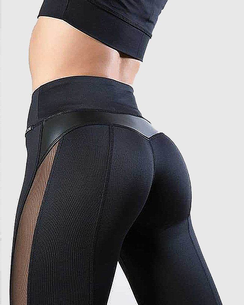 Yoga leggings mit Mesh Nähten