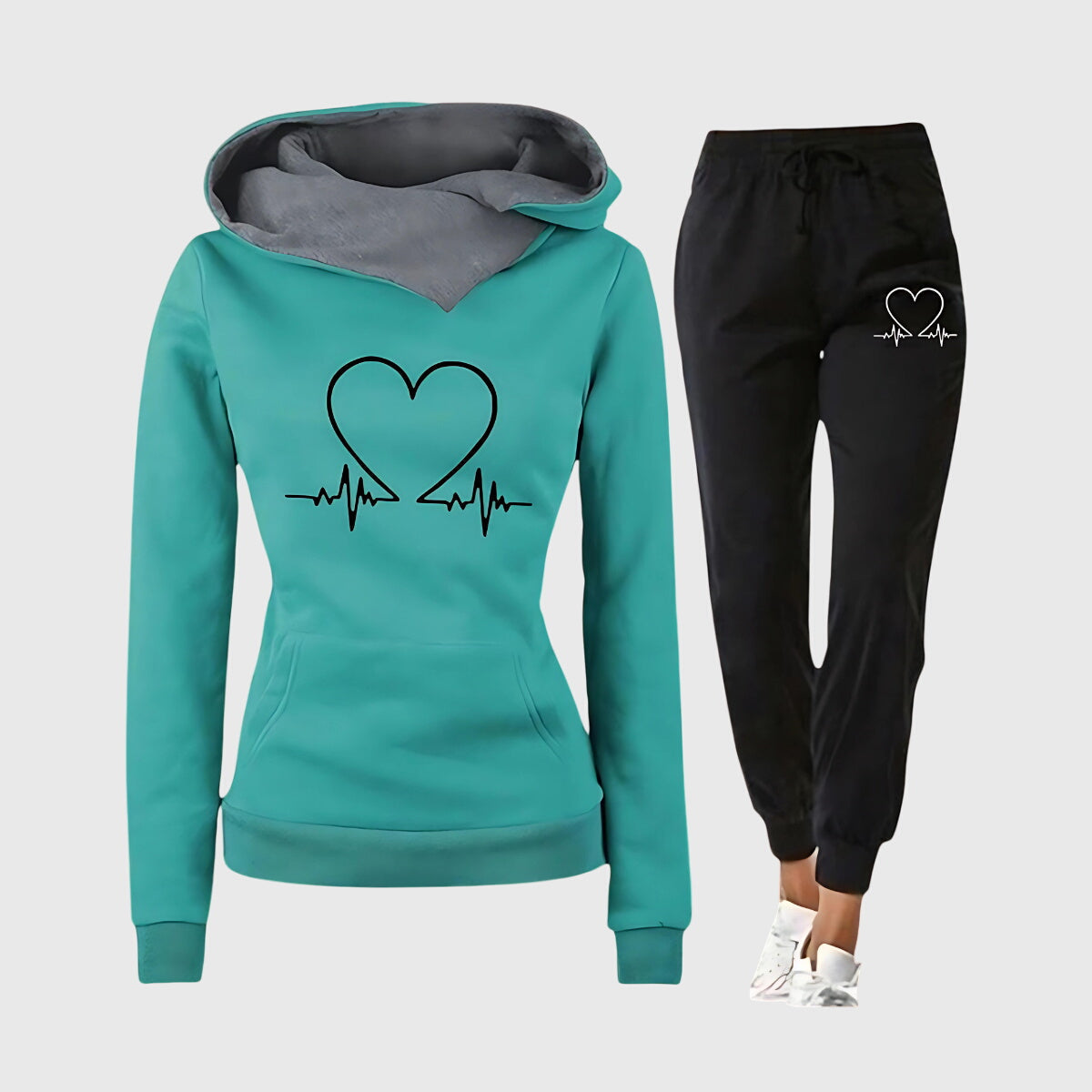 Heartbeat™ Damen Pullover-Jogger-Set