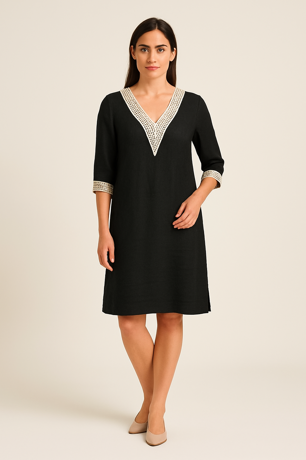 HERBERGER | Atmungsaktives Damen Kleid aus Leinenmix luftig & leicht