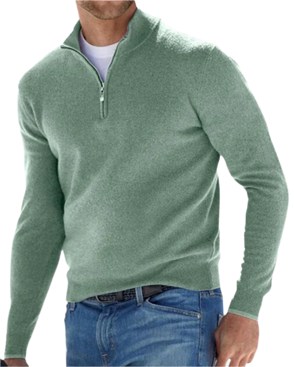 Eleganter Zip-Pullover