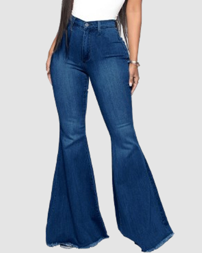 Elastische Mehrfarbige Flare Jeans