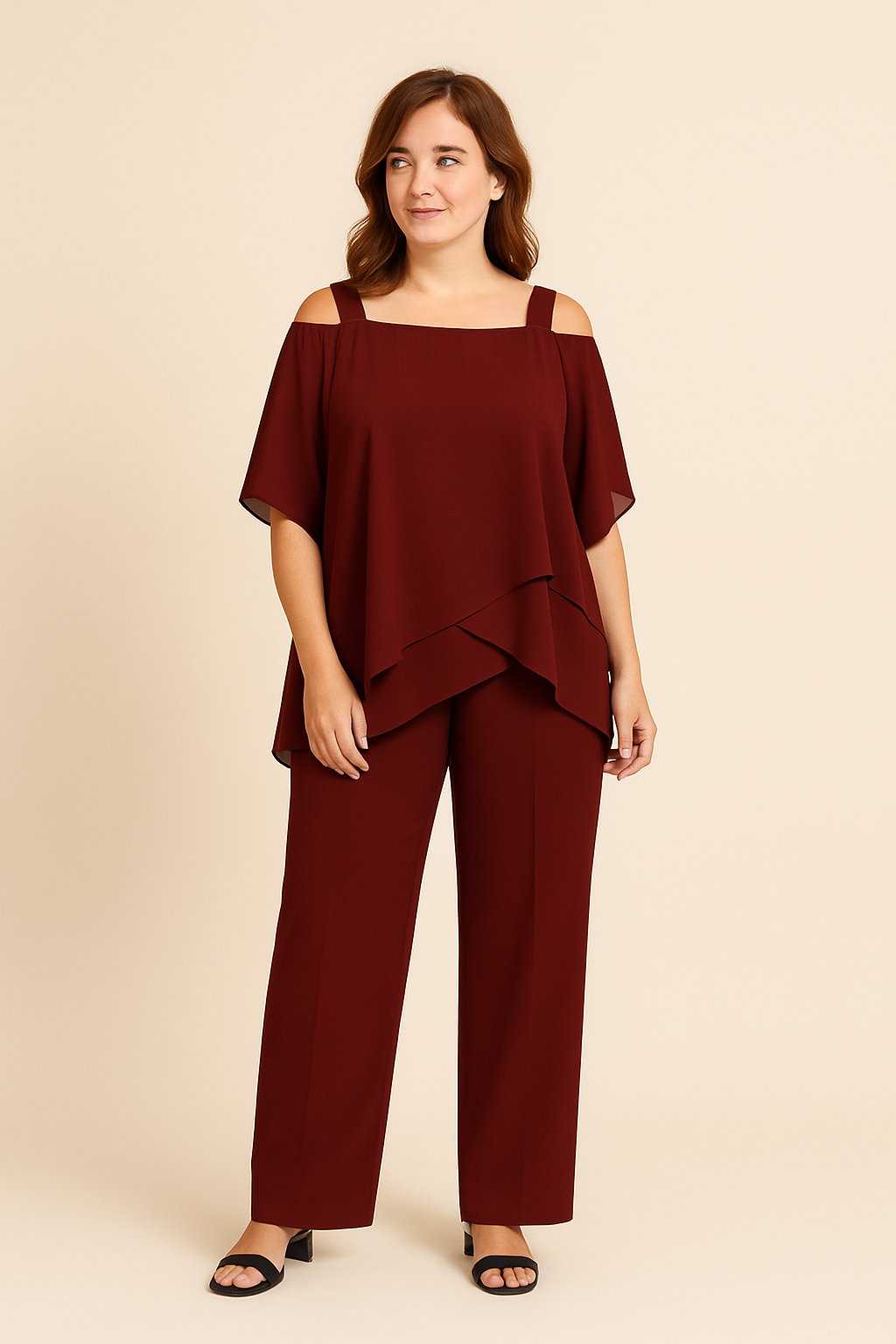 HERBERGER | Damen Zweiteiler mit Schulterfreiheit und weiter Passform für Freizeit & Büro