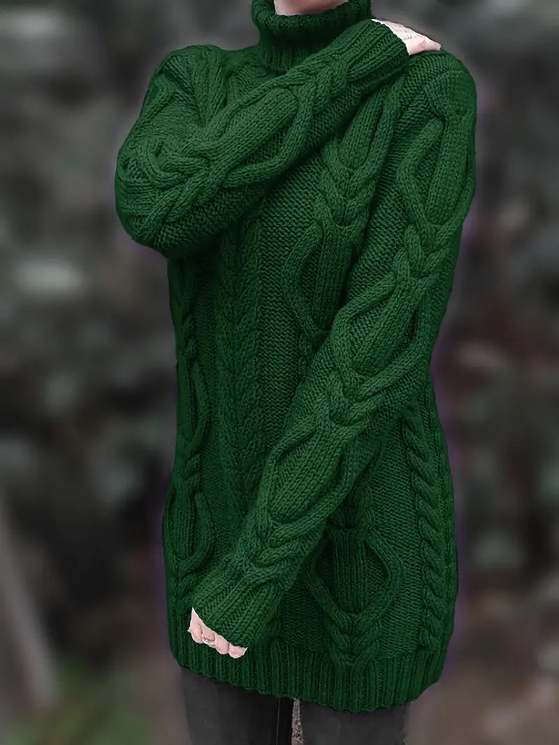 Narda™ Damen Rollkragen Kleid