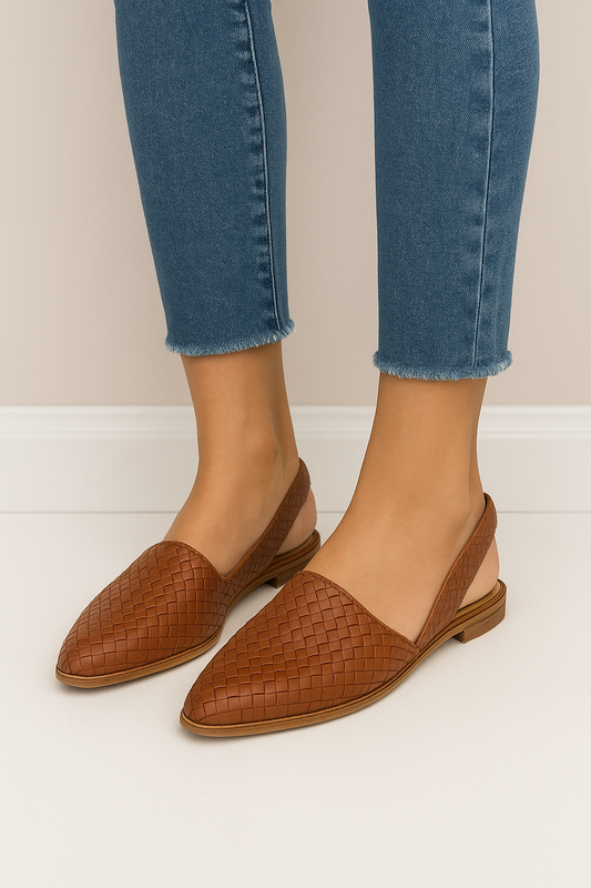 HERBERGER | Damen Lederslipper mit Flechtstruktur für Arbeit & Freizeit