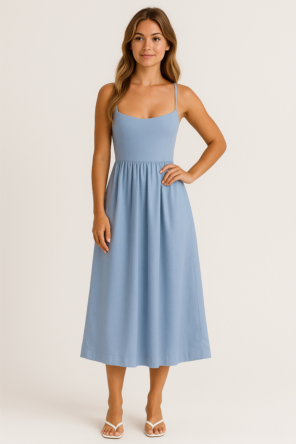 HERBERGER | Atmungsaktives Damen A-Linien Midikleid