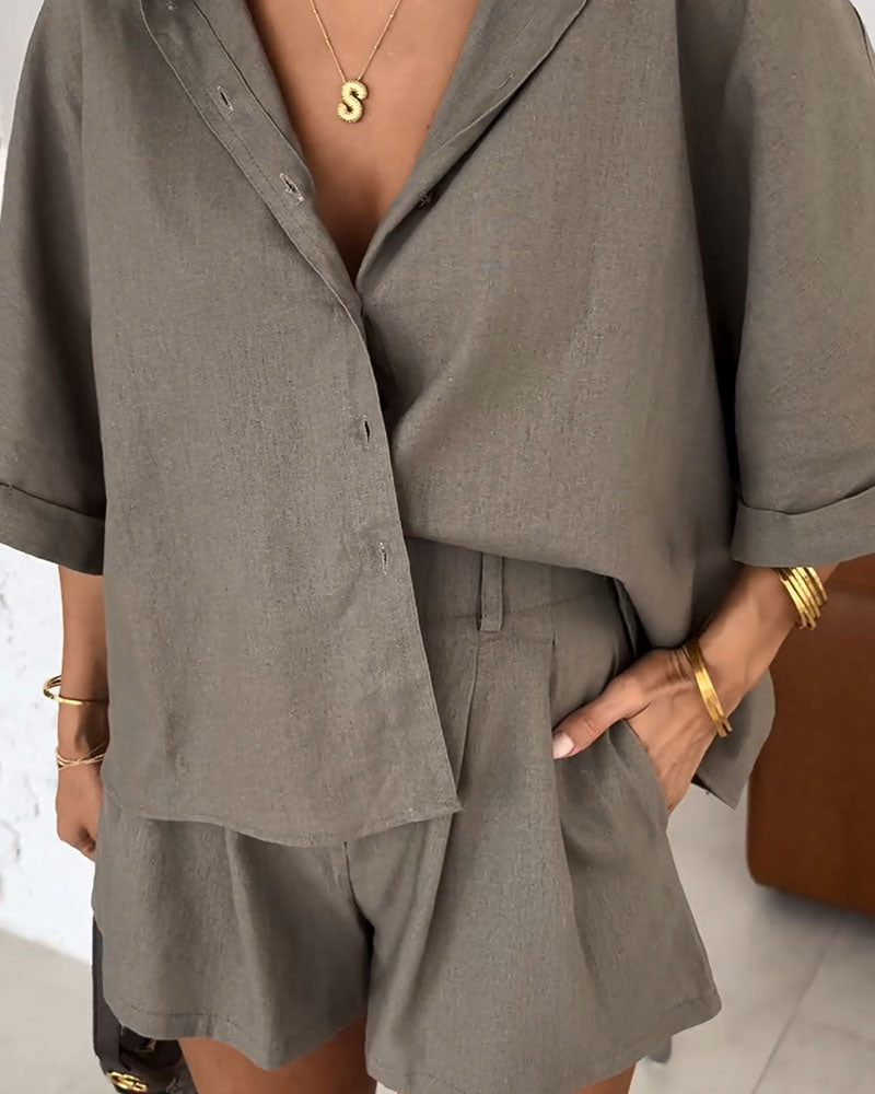 Lena Elegantes Locker Sitzendes Zweiteiler Set