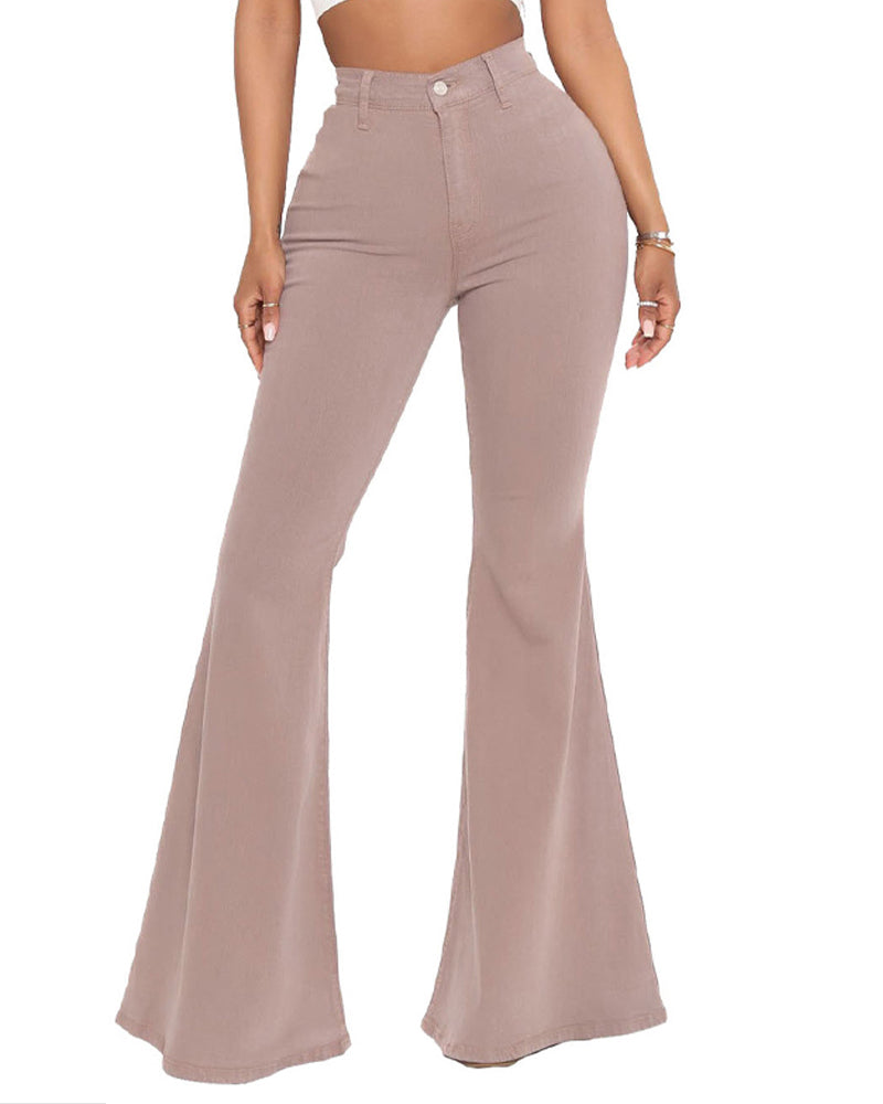 Elastische Mehrfarbige Flare Jeans