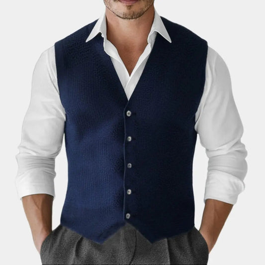 Cardigan-Weste aus Wolle