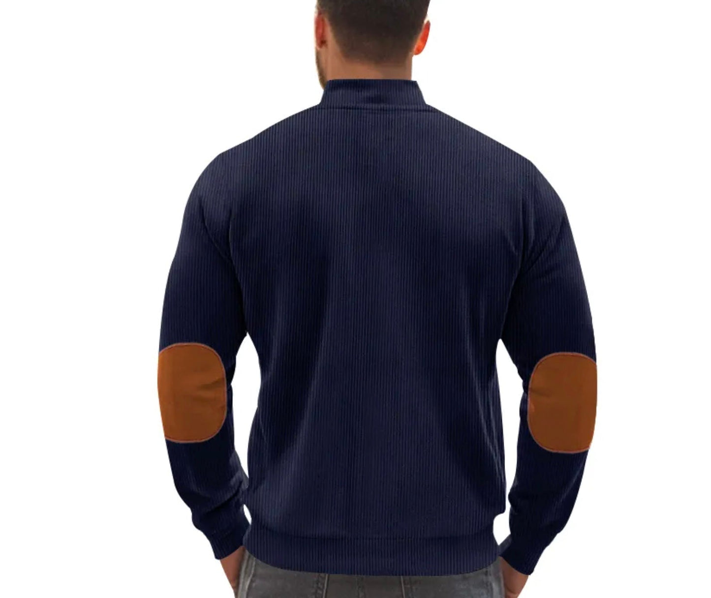 Leo - Corduroy Farbblock Stehkragen Reissverschlussjacke