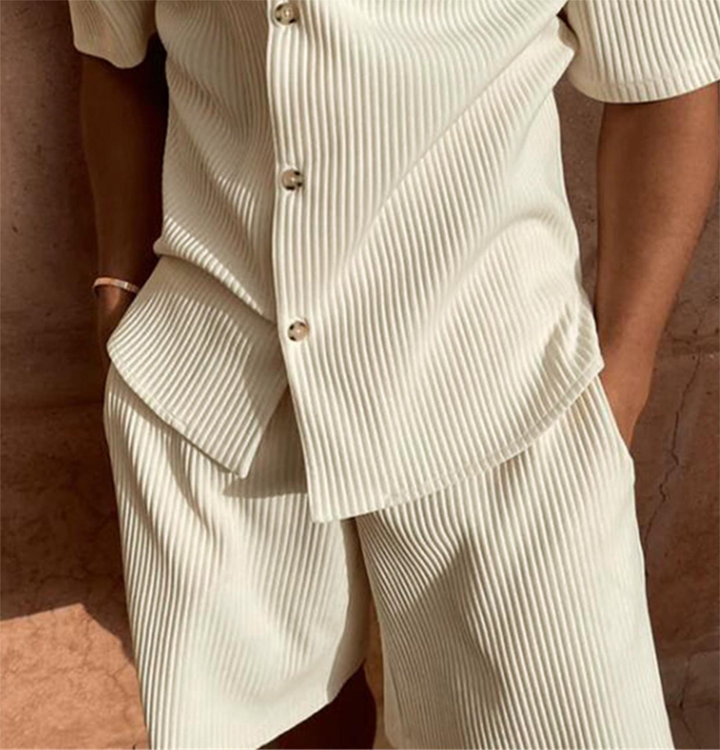 Ardian - Cord Hemd Mit Kurzen Ärmeln Und Kurze Hose Satz