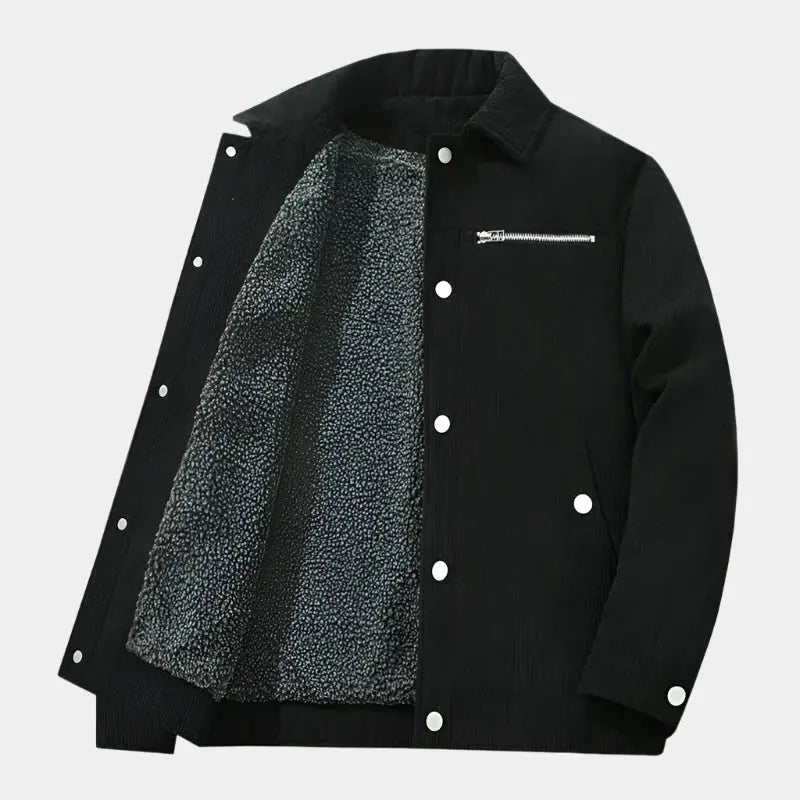 Cordjacke mit Sherpa-Futter