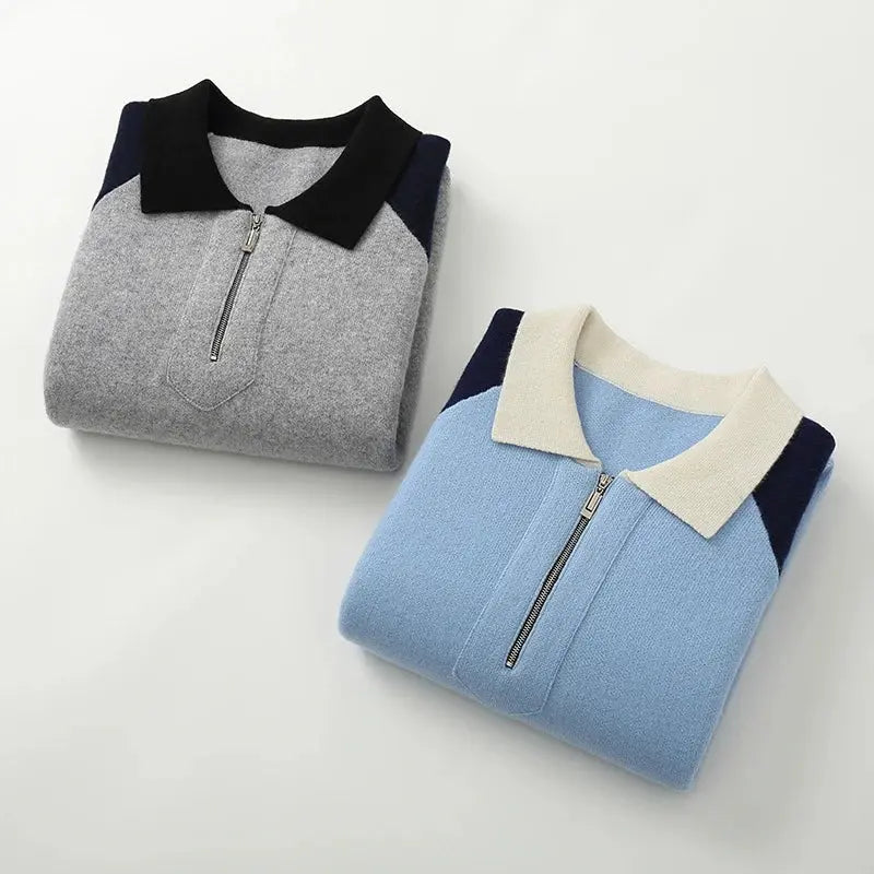 Attraktiver Polo Pullover