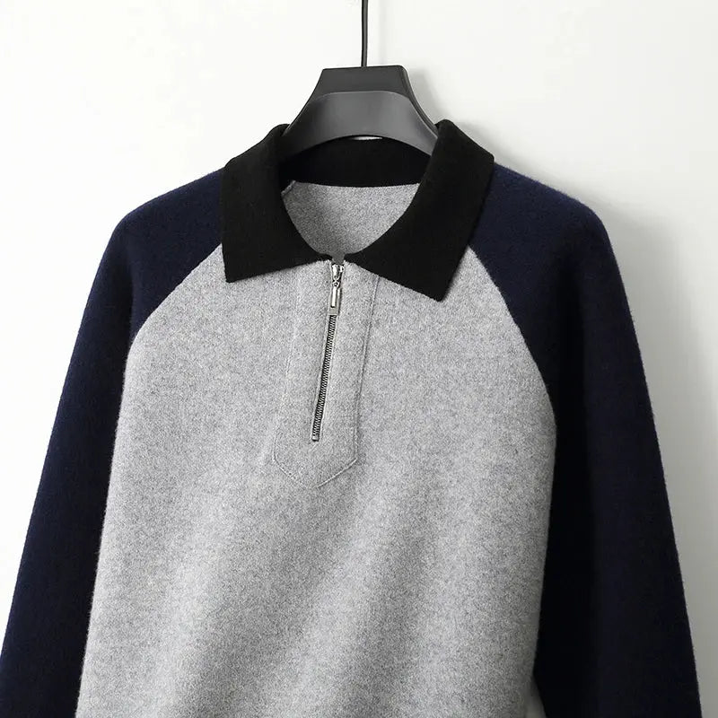 Attraktiver Polo Pullover