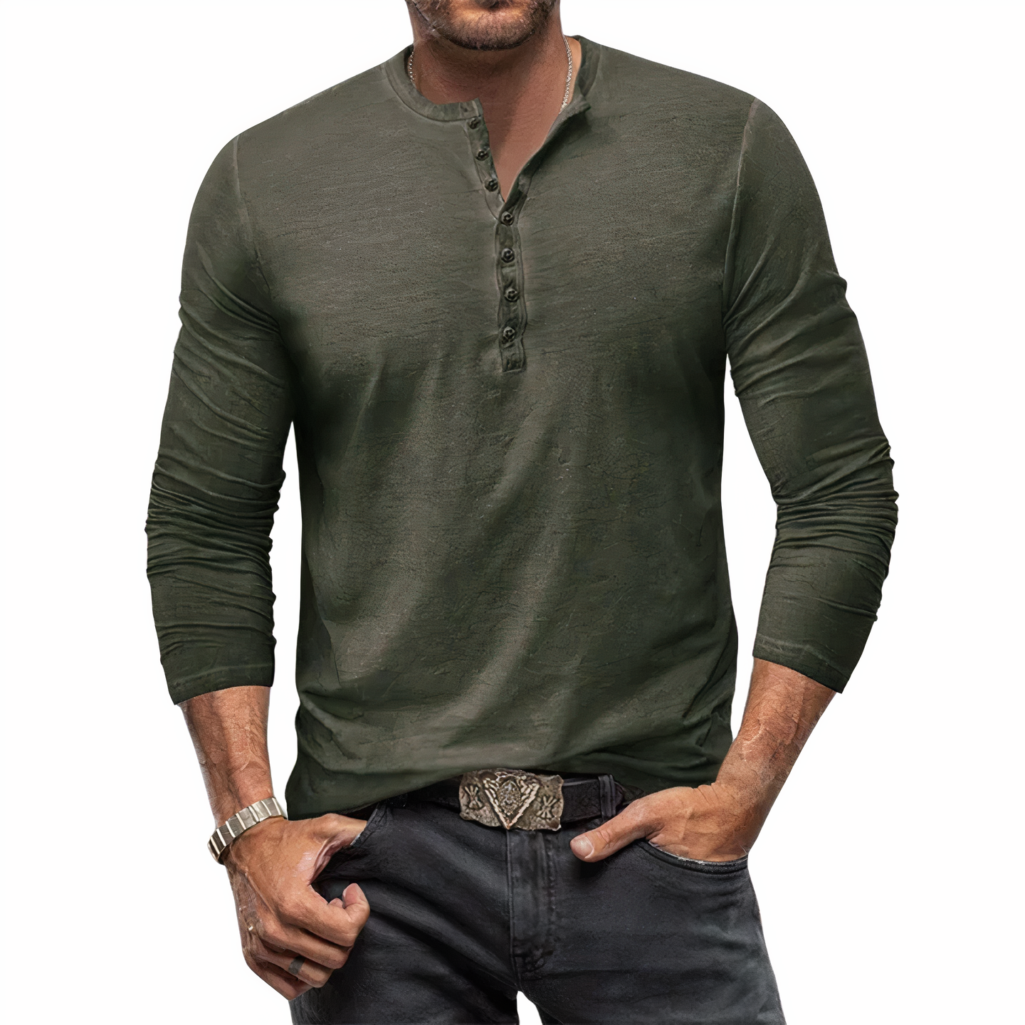 Naturzug Herren Langarmshirt
