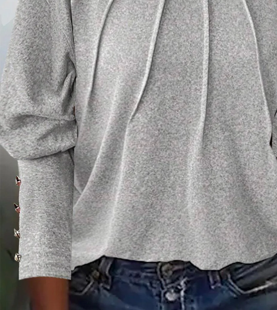 Grauakzent Langarmshirt