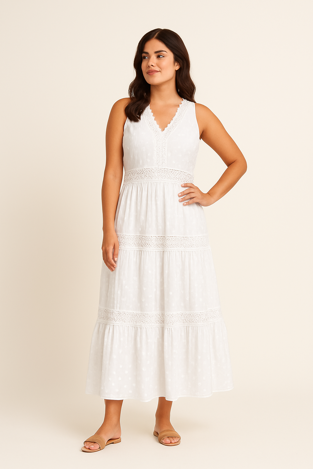 HERBERGER | Festliches Damen Boho Maxikleid luftig & leicht