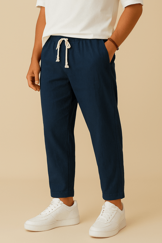 HERBERGER | Herren Sommerhose mit Leinenstil und luftiger Webart