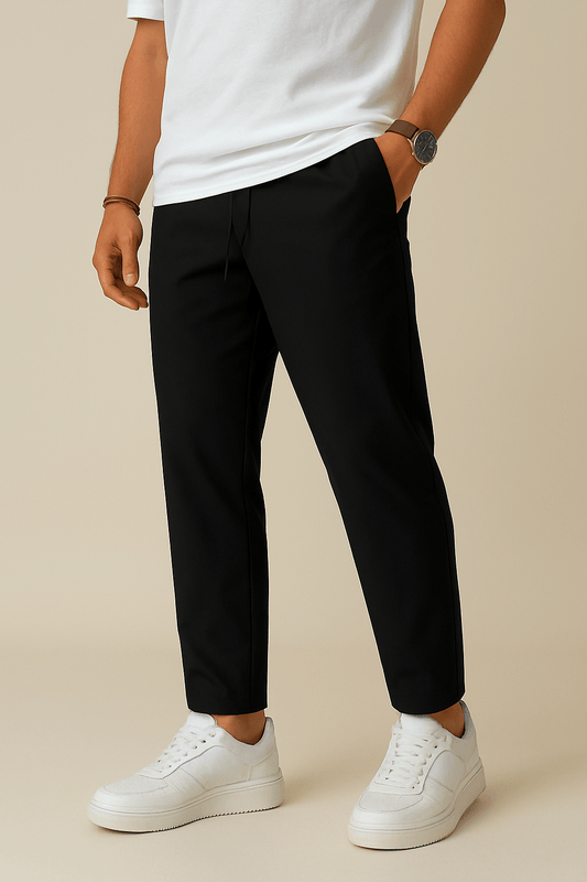 HERBERGER | Herren Hose Essential mit schmalem Bein, weichem Griff und Kordelzug