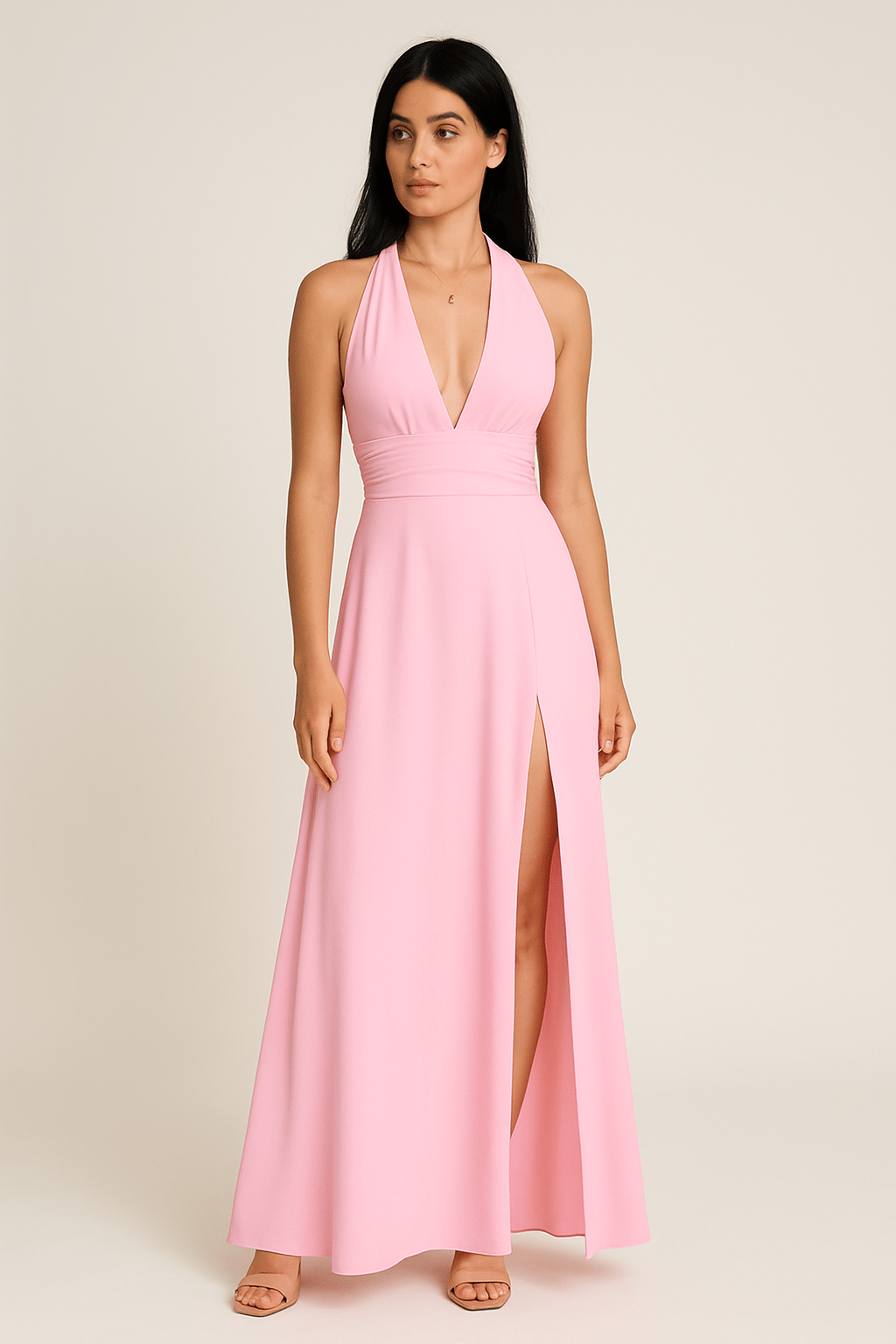 HERBERGER | Festliches Damen Maxikleid mit Neckholder-Ausschnitt luftig & leicht