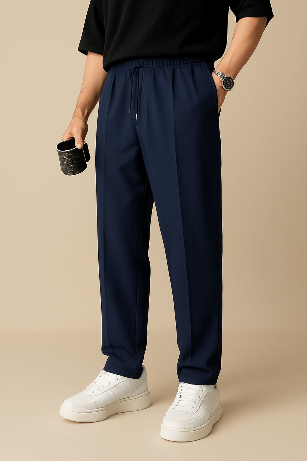 HERBERGER | Herren Chino mit Bundfalte und bequemem Komfortbund