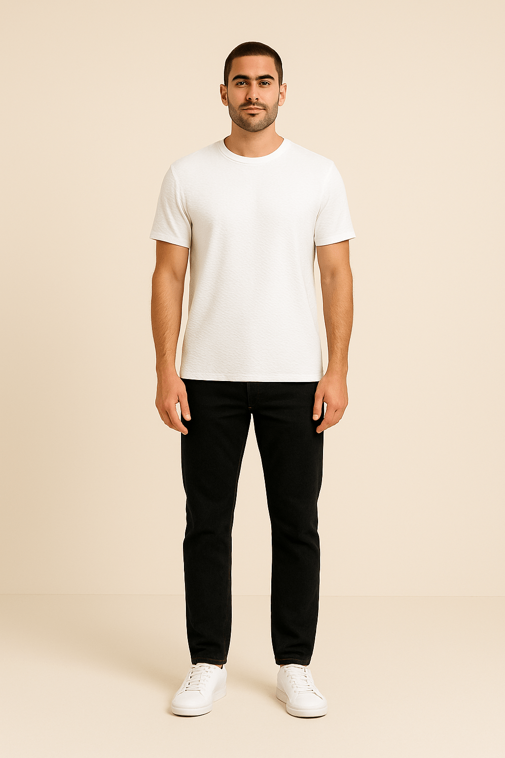 HERBERGER | Herren T-Shirt mit Waffelstruktur für Sommer und Übergangszeit