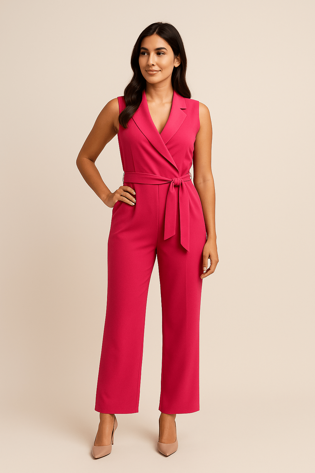 HERBERGER | Luftiges Damen Jumpsuit langärmelig mit weitem Bein
