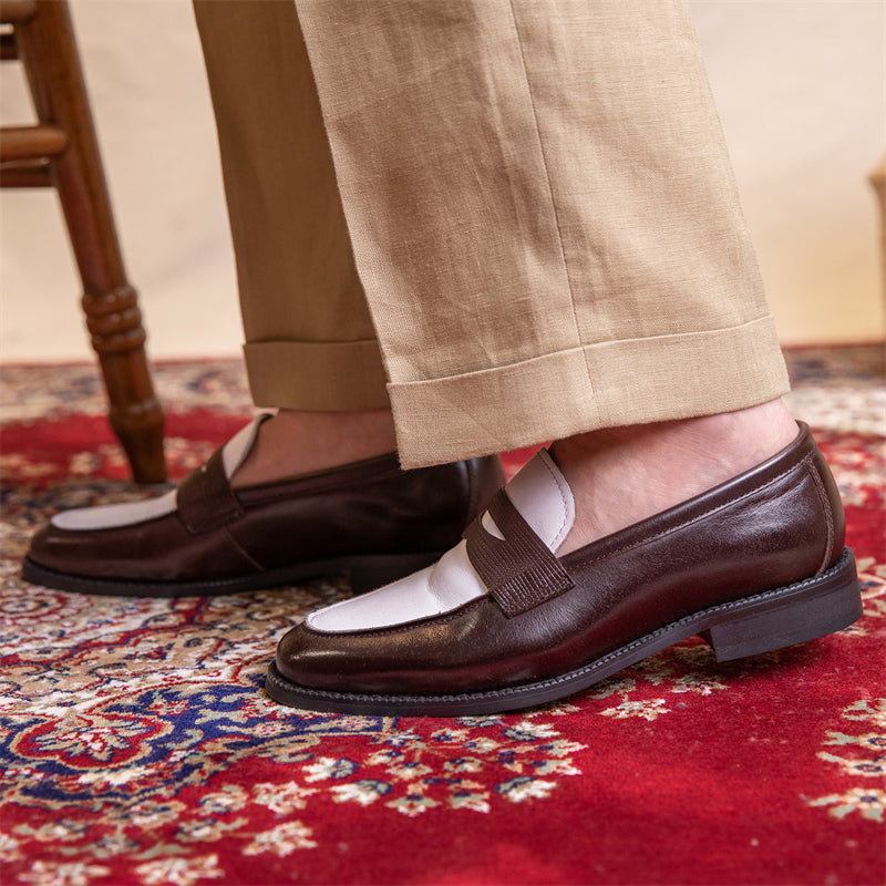 Paris Penny Loafers mit Kontrast