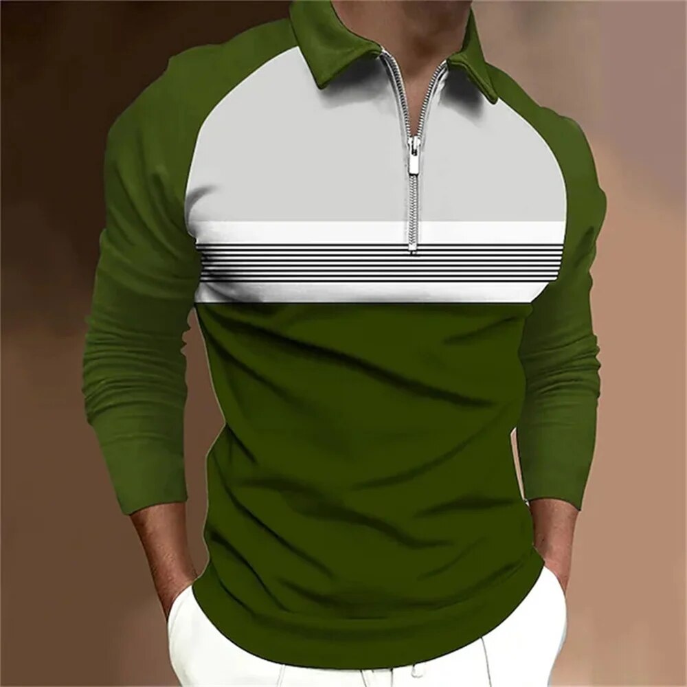 Formgefühl Herren Langarm Polo-Shirt