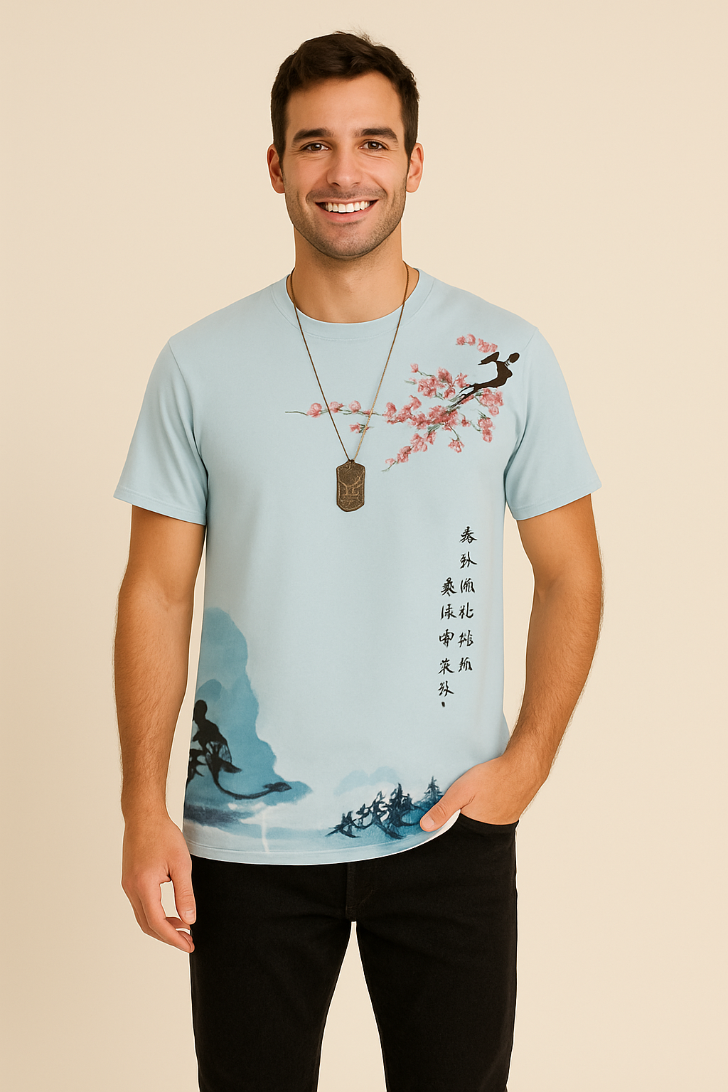 HERBERGER | Herren T-Shirt mit Blumenprint für Urlaub & Sommer